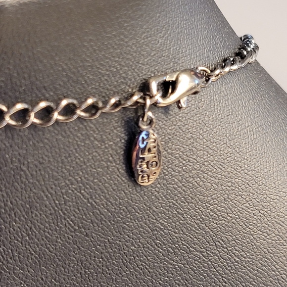 Cameo Pendant With Deep Blood Red Crystals Gunmetal-tone Choker Necklace PoFJ - Picture 12 of 16